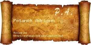 Petanek Adrienn névjegykártya